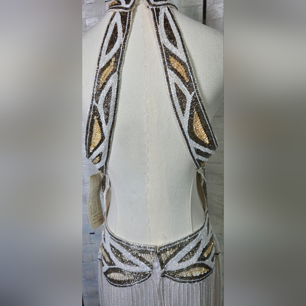 80'S VNTG SCALA FULLY BEADED GOWN - Picture 6 of 16
